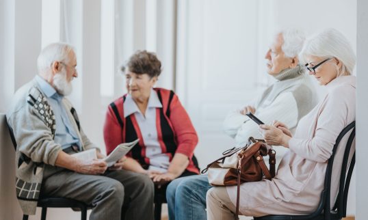Older people talking